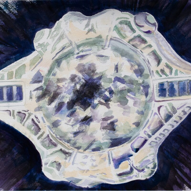 Art Deco Diamond Ring on Indigo